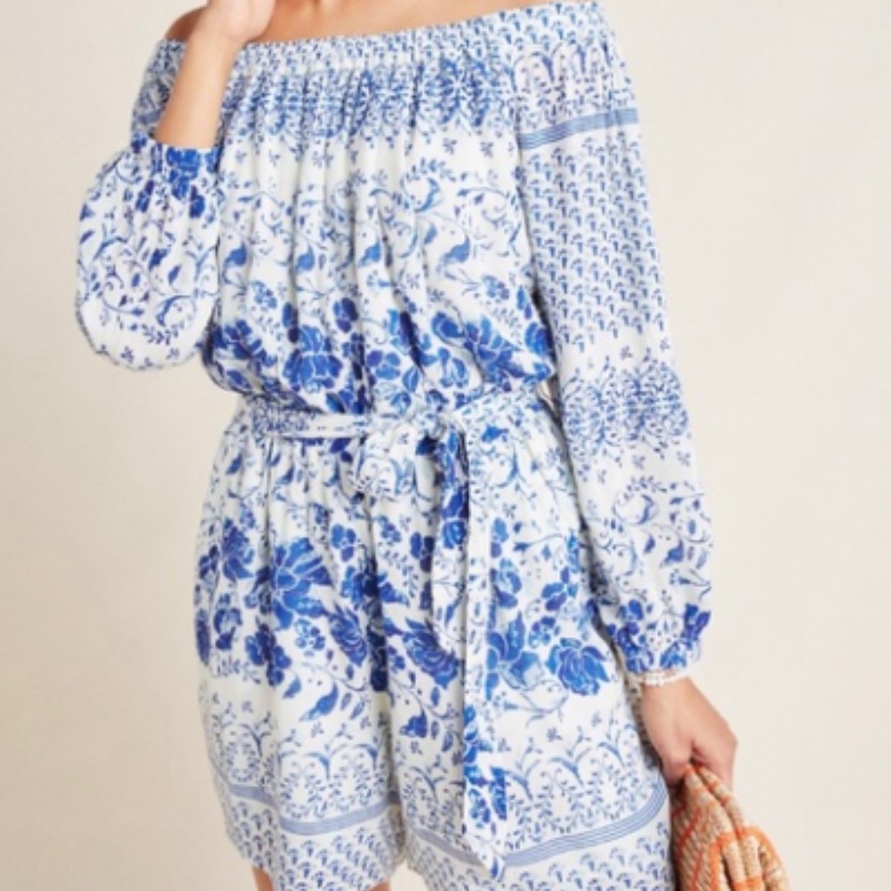 Anthropologie Clemente Off-the-shoulder Romper